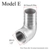 E, 304 Stainless Steel Hose Barb Fitting Elbow, NPT Female