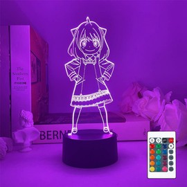 Anime LED Night Light 3D  Night Light Character Lamp USB 7 Colors LED Lights for Kids Fans Gifts