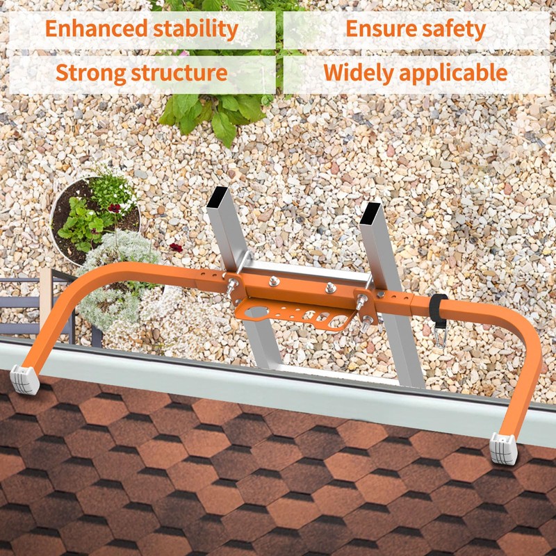 Aluminum Ladder Stabilizer for Roof Gutter Cleaning with Tool Tray,