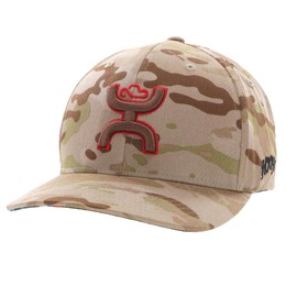 HOOEY Youth Chris Kyle Flexfit Fitted Hat Camo/Brown