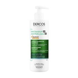 Vichy Dercos Technique Anti-Dandruff Purifying Shampoo, With 1% Salicylic Acid & Selenium Disulfide, For Sensitive Oily Hair & Scalp, Removes Visible Flakes, 390ml
