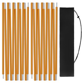 wiipara Tent Poles, Pack of 2, Camping Replacement Poles for Tents (3.6 m/Gold)