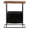 MyGift 21-Inch Modern Wood & Metal End Table with Magazine
