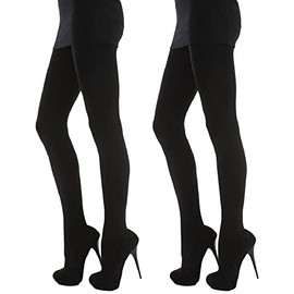 Undercover 2 Pack Ladies 300 Denier Appearance Thermal Tights Black Large
