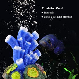 FTVOGUE Artificial Coral emulación Resina Planta Aire Burbuja Piedra pecera Acuario Paisaje Decoración