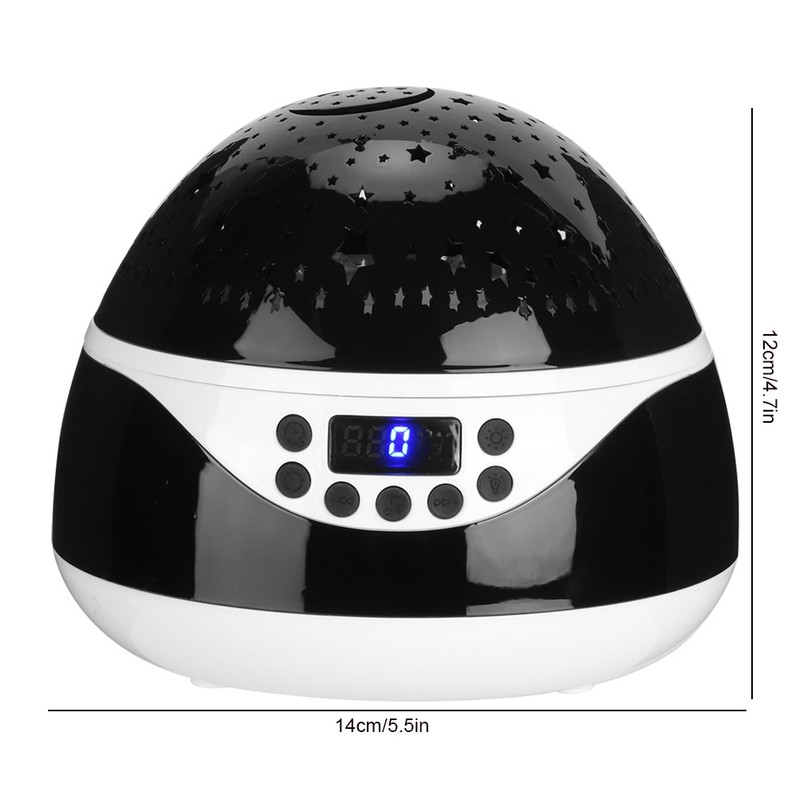 Star Pattern Projection Lamp Remote Control Ambient Rotating Colorful Night