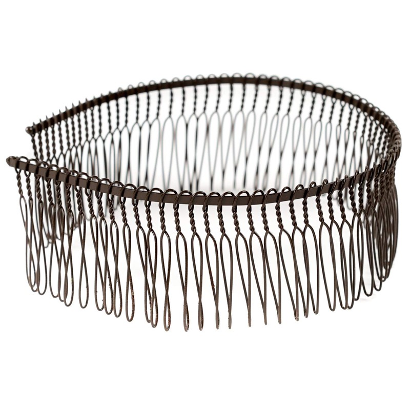 Hero Headband with Comb Brown Width 35mm Metal A49