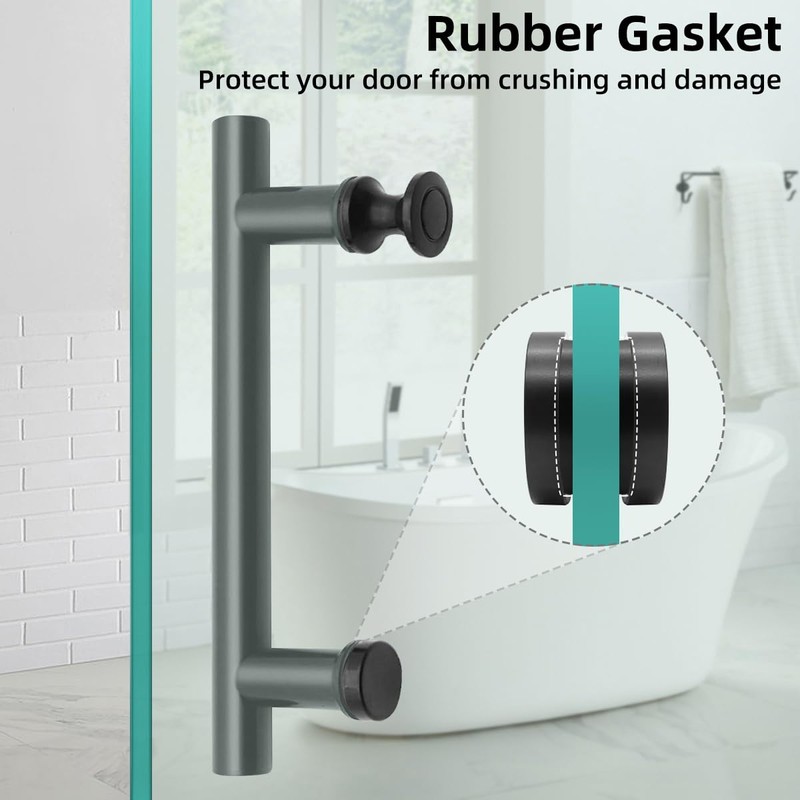 Shower Door Handle 145mm Hole to Hole Stainless Steel Door