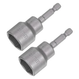 uxcell 19mm Magnetic Hex Socket 64mm/2.52", 1/4" Hex Shank Magnetic Power Nut Driver Set CR-V Quick-Release Extensions for Impact Drill Nut Setters Socket Wrench Screw, 2 Pcs