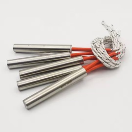 Premium Stainless Steel Industrial Cartridge Heaters (220V, 10mm Diameter) – High-Temperature Electric Tubular Heating Elements (5-Pack)