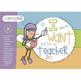 Wannabees Pretend Teacher Set for Kids - Complete Pretend Teacher Kit Including Registers, Stickers and Weather Charts