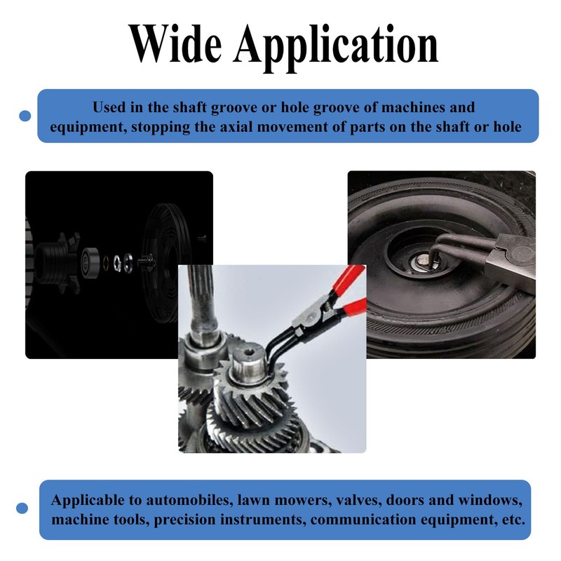 Didamx 325Pcs 304 Stainless Steel External C-Clips Shaft Circlip Retaining