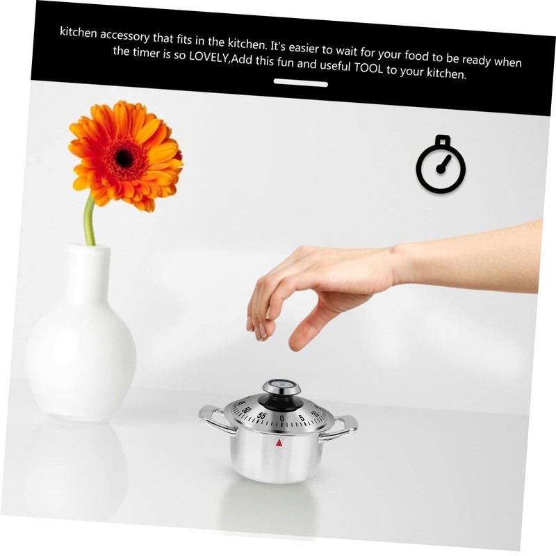 Ciieeo Mechanical Cooking Timer Creative Pot Shape Design for Management