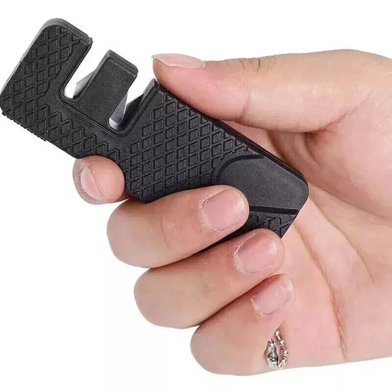 Ameribox Outdoor Pocket Knife Sharpener Mini Portable Ceramic Tungsten Sharpening