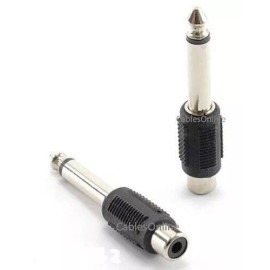 CablesOnline 10-Pack RCA Female Jack to 1/4" Mono Male Plug Audio Adapter, AV-A21-10