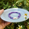 TILUNAMI Manatee Bracelet | Purple Weathered Agate Charm | Bone-Carved