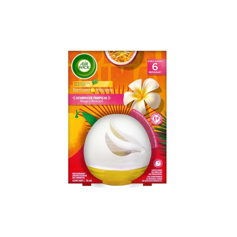 Air Wick Aromatizante de Ambiente, Decosphere, Mango y Maracuyá de