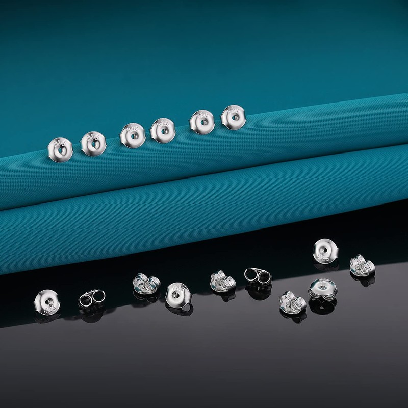 Catinee14K Earring Backs,6 Pairs 925 Sterling Silver Earring Backs for