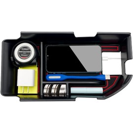 EVTIME Compatible with Camry XLE or XSE 2018-2021 2022 2023 2024 & Camry LE SE 2020-2023 2024 Center Console Organizer Tray Accessories, Fit Dual USB Ports（not for 9th 2024 2025 Camry） (Red)