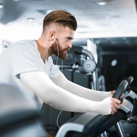 GOUNOD Sun Protection Cooling Arm Sleeves with Thumb Holes - Gardening Outdoors Sports Workouts Arm Sleeves