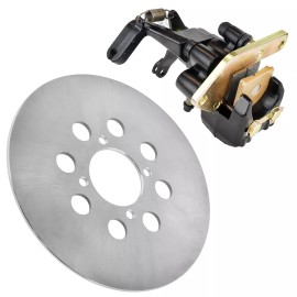 Caltric Rear Caliper w/ Brake Disc Rotor Fits Yamaha Banshee 350 YFZ350 1987-2001 ATV