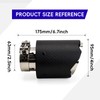 Atokrtact 2.5 Inch Inlet Matte Carbon Fiber Exhaust Tip, 2.5"