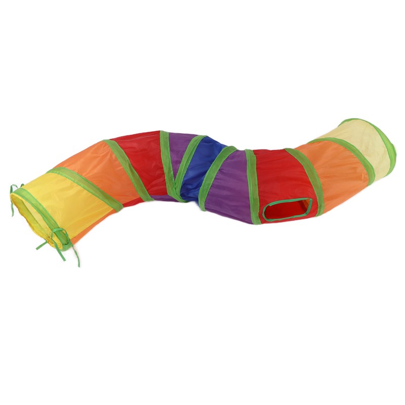 Pet Tunnel Iridescent Foldable Cat STunnel with Interactive Ball and