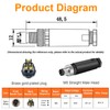 10Pcs M8 3-Pin Male Aviation Connector Industrial A-Code Plug Waterproof