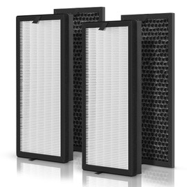PU4020 Replacement Filter Kit Compatible with Rowenta Intense Pure 4010 Air Purifier Replacement Filter PU4015 PU4020 PU4025 Part # XD6074U0, XD6075 XD6070 XD6060 XD6065 HEPA Filter and Carbon, 2 Sets