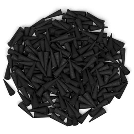 100 Unscented Charcoal Incense Cones 2" TOPFLOW - 100% Natural Blanks - Great for DIY Aromatherapy Incense Making, Burner and Holder