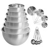 MegaChef 14 Piece Stainless Steel Measuring Cup and Spoon Set