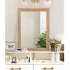 AAZZKANG Rustic Mirrors for Wall Rectangle Wooden Frame Hanging Mirror
