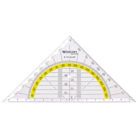 Westcott Plastic Set Square Unbreakable Transparent