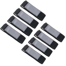 Ladder Straps, Reusable Ladder Rack Straps,Super Reinforced Hook and Loop Ladder Tie Down Straps for Roof Rack Versatile Cargo Straps (Black 8 Packs)