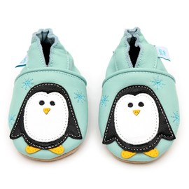 Dotty Fish Soft Baby and Toddler Leather Shoes 0 - 6 Months to 3 - 4 Years. Festive designs. Girls and boys. - Blue - 25 EU