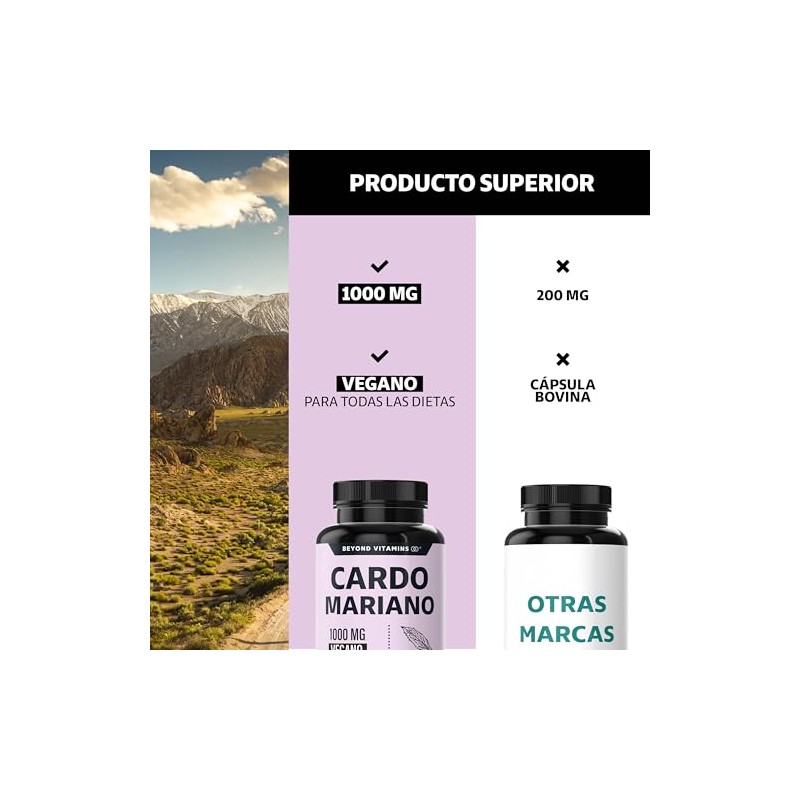 Beyond Vitamins | Cardo Mariano (extracto de Silimarina 100% natural