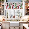 Christmas Valances for Windows Kitchen Curtains Snowman Rod Pocket Window