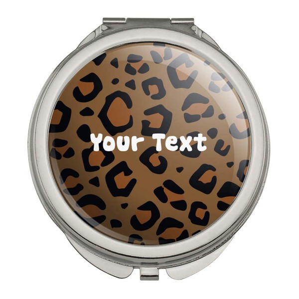 Personalized Custom 1 Line Leopard Animal Print Compact Travel Purse