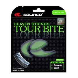 Solinco Tour Bite 4-Sided Poly (Polyester) 16 Gauge / 1.30mm Tennis Racquet String Sets 2-Pack (2 Sets Per Order) - Best for Spin, Control, and Durability