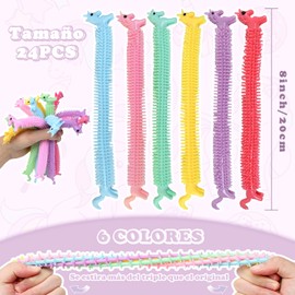 YFCVIP 24 Piezas Juguetes de Cuerda elástica, Juguete Sensorial para Aliviar el Estrés y Ansiedad, Regalos Populares para Niños y Adultos