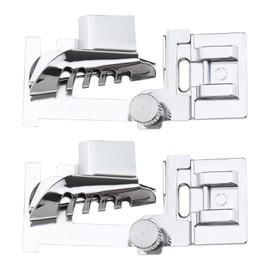 VGOL Pack of 2 Sewing Machines Bias Binding Foot Adjustable Metal Tape Bias Tape Binder Presser Feet with Low Shank for Most Household Sewing Machines