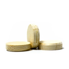 Tolux Cross Wood Plates 30 mm, Wood Caps 30 mm, Wood Plugs for Sealing Branches, Drill Holes and Wood Defects. Size 30 x 9 mm, Pack of 15