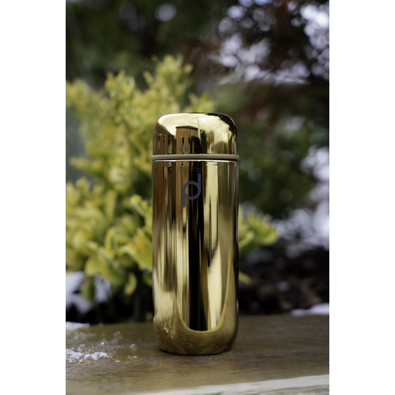 DrinkPod Flask, Stainless Steel, Gold, 200ml