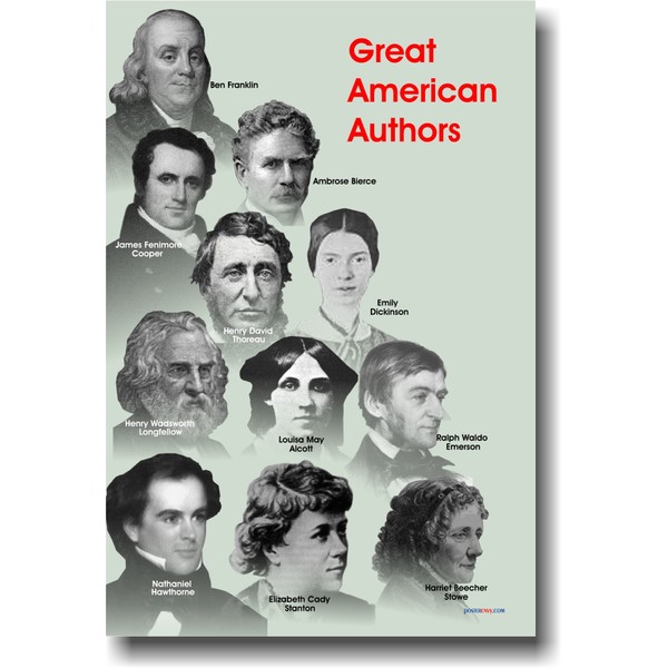 Great American Authors - Classroom Poster