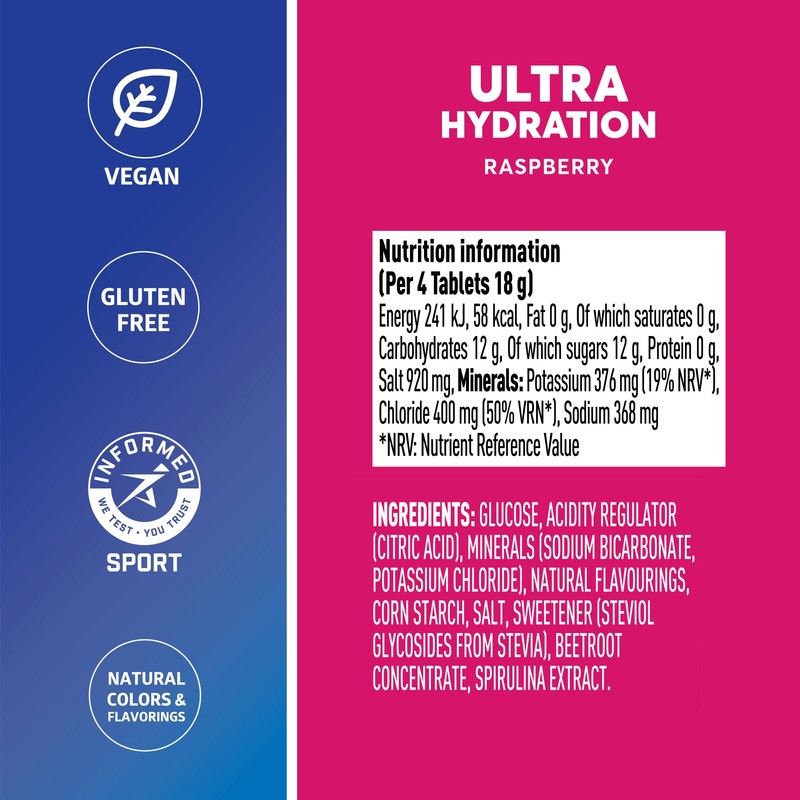 Nuun Ultra Hydration Tablets, Raspberry, 8 Pack (80 Tablets)