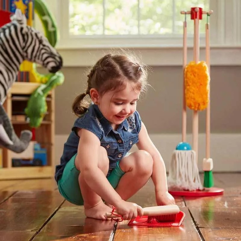 Melissa Y Doug Juego De Limpieza 6 Pzs Barrer, Trapear