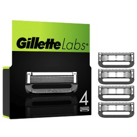 GilletteLabs LametteDi Ricambio Per Rasoio Da Uomo, Confezione Da 4, Compatibili Con GilletteLabs Con Barra Esfoliante E Heated Razor