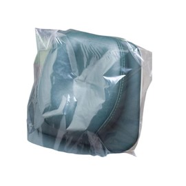 Plasdent PS650 Dental Chair Headrest Covers Clear Plastic Pleated 11 x 9.5 250/Bx