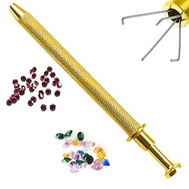 OdontoMed2011 4.5" Pick-Up Tool with 4 Prongs Gold Plated Stainless Steel