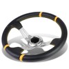 Auto Dynasty Aluminum Frame Vinyl Leather Cover 350mm 6-Bolt Steering